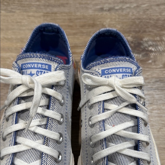 Converse ALL STAR Size 7 Women’s Chuck Taylor Lift Low 'Ranbow - Ozone Blue' - Picture 13 of 13